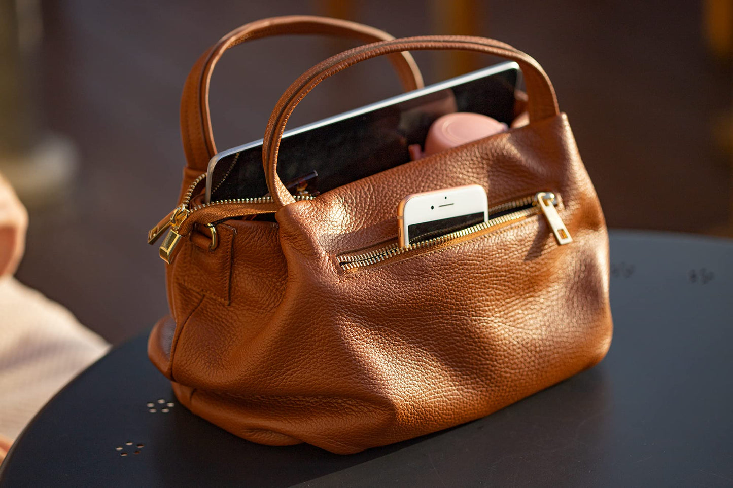 Baroncelli Italian leather purse, soft leather, medium crossbody bag