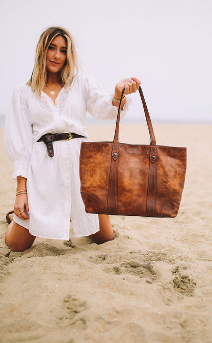 Frye womens Melissa Shopper Shoulder Handbag, Cognac, One Size US