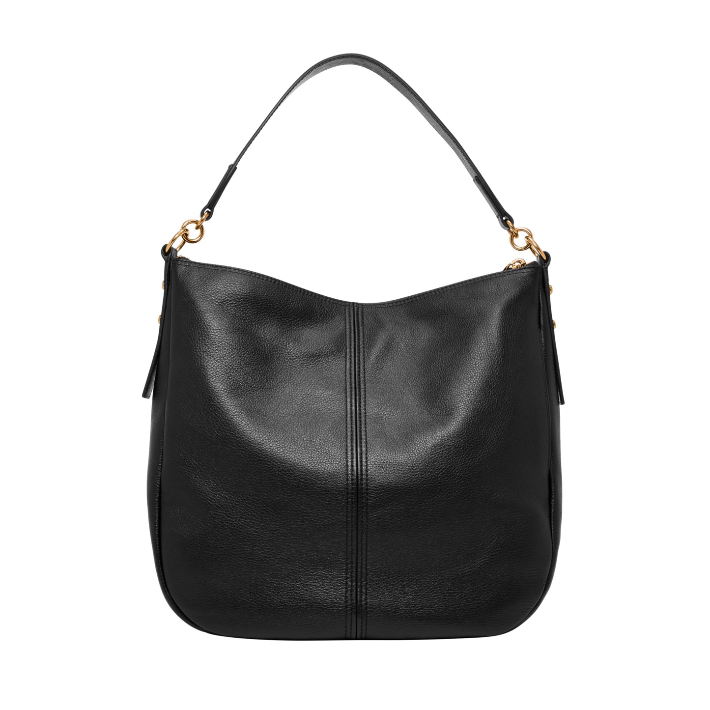 Fossil Women's Jolie Leather Hobo Purse Handbag, Hobo Shoulder Bag, Black