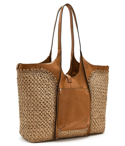 Patricia Nash Womens Santorini Woven Satchel Natural/Light Tan One Size