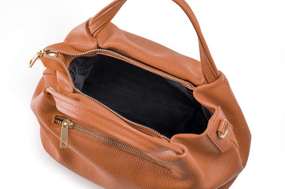 Baroncelli Italian leather purse, soft leather, medium crossbody bag